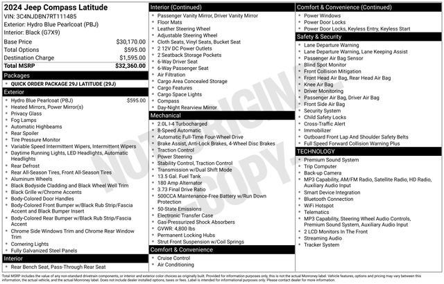 Used 2024 Jeep Compass Latitude AWD/4WD image 17