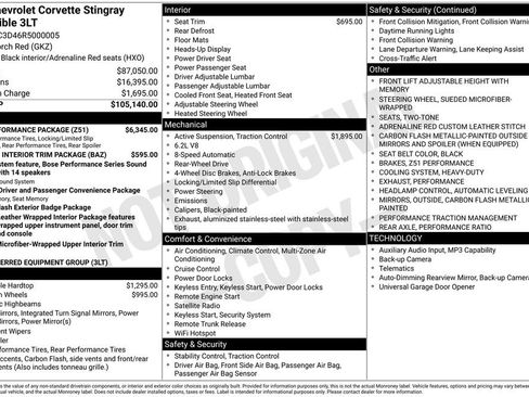 Used 2024 Chevrolet Corvette Stingray Premium Conv w/ Z51 Performance Package image 12