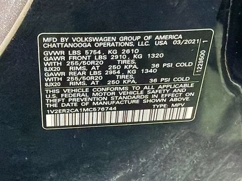 Used 2021 Volkswagen Atlas SEL FWD image 35