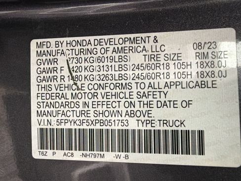 Used 2023 Honda Ridgeline RTL image 23