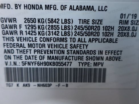 Used 2019 Honda Pilot Touring image 49