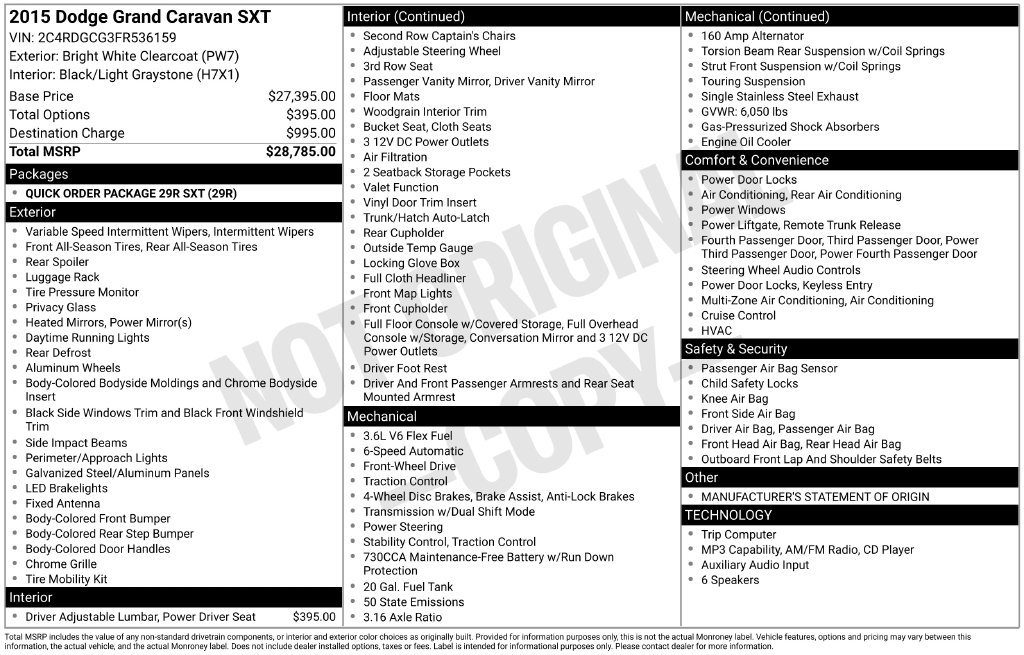 Used 2015 Dodge Grand Caravan SXT FWD image 6