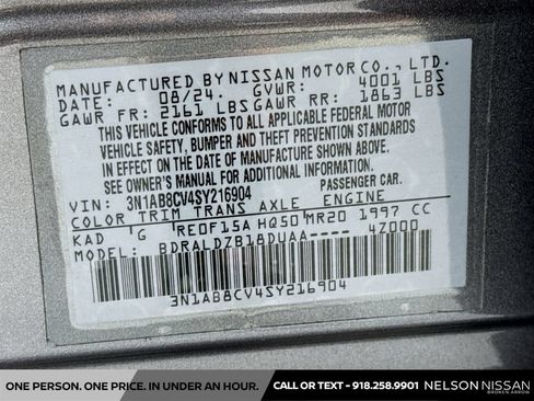 Certified 2025 Nissan Sentra SV w/ All-Weather Package FWD image 30