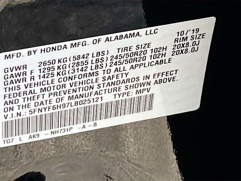 Used 2020 Honda Pilot Touring image 35