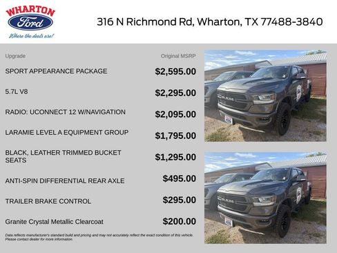 Used 2021 RAM 1500 Laramie w/ Sport Appearance Package AWD/4WD image 2