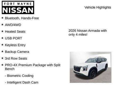 New 2026 Nissan Armada PRO-4X AWD/4WD image 8