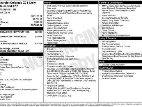 Used 2016 Chevrolet Colorado Z71 AWD/4WD image 2