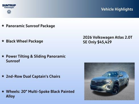 New 2026 Volkswagen Atlas SE image 7