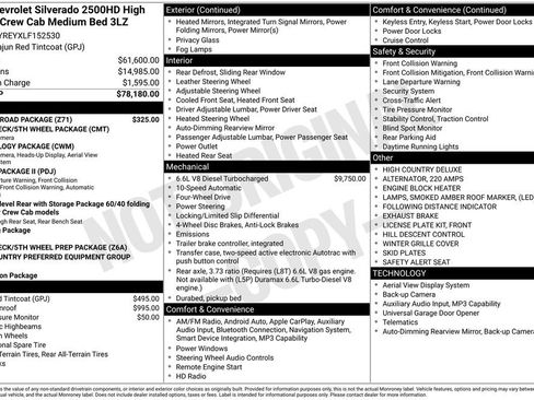 Used 2020 Chevrolet Silverado 2500 High Country w/ Z71 Off-Road Package image 5