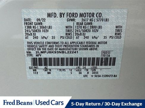 Certified 2022 Lincoln Nautilus Reserve w/ Cargo Utility Package image 35