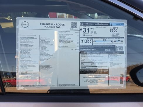 New 2026 Nissan Rogue Platinum image 3