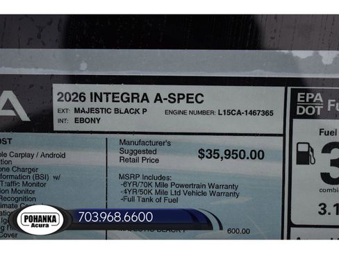 New 2026 Acura Integra A-Spec image 35