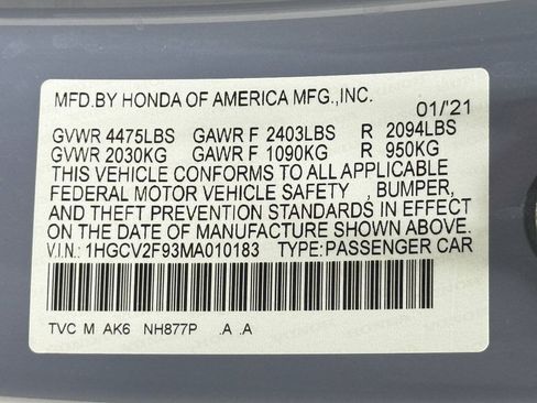 Used 2021 Honda Accord Touring image 74