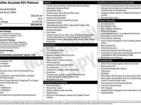 Used 2020 Cadillac Escalade ESV Platinum AWD/4WD image 61