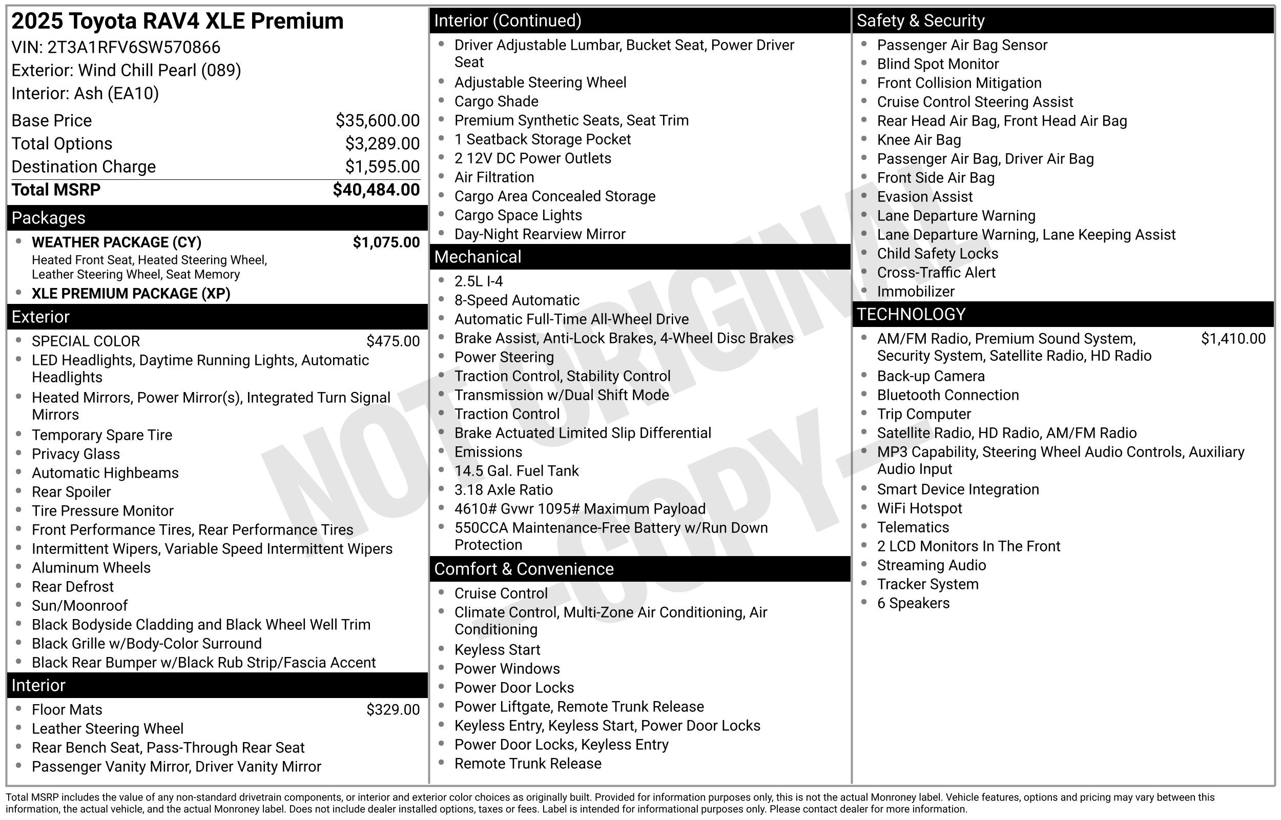 Used 2025 Toyota RAV4 XLE Premium w/ Weather Package AWD/4WD image 3