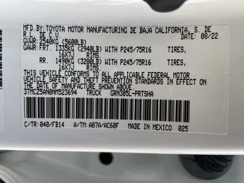 Used 2022 Toyota Tacoma SR AWD/4WD image 13