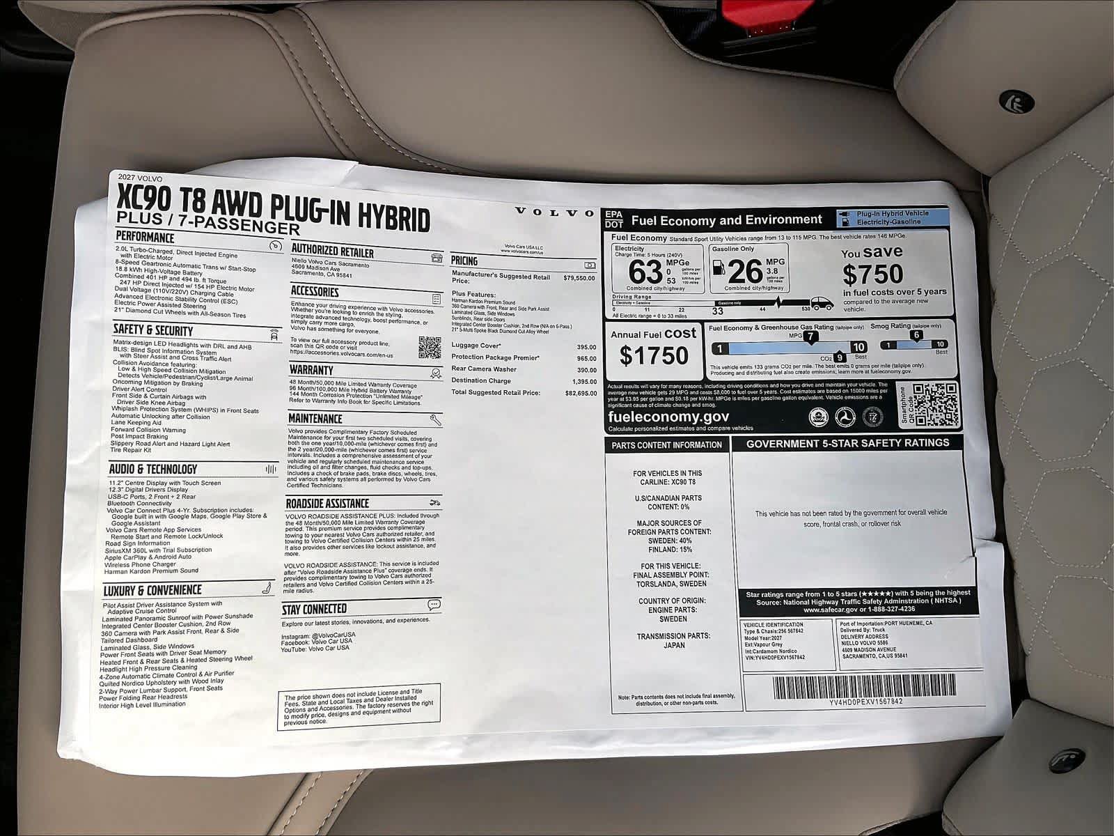 New 2027 Volvo XC90 T8 Plus AWD/4WD image 37