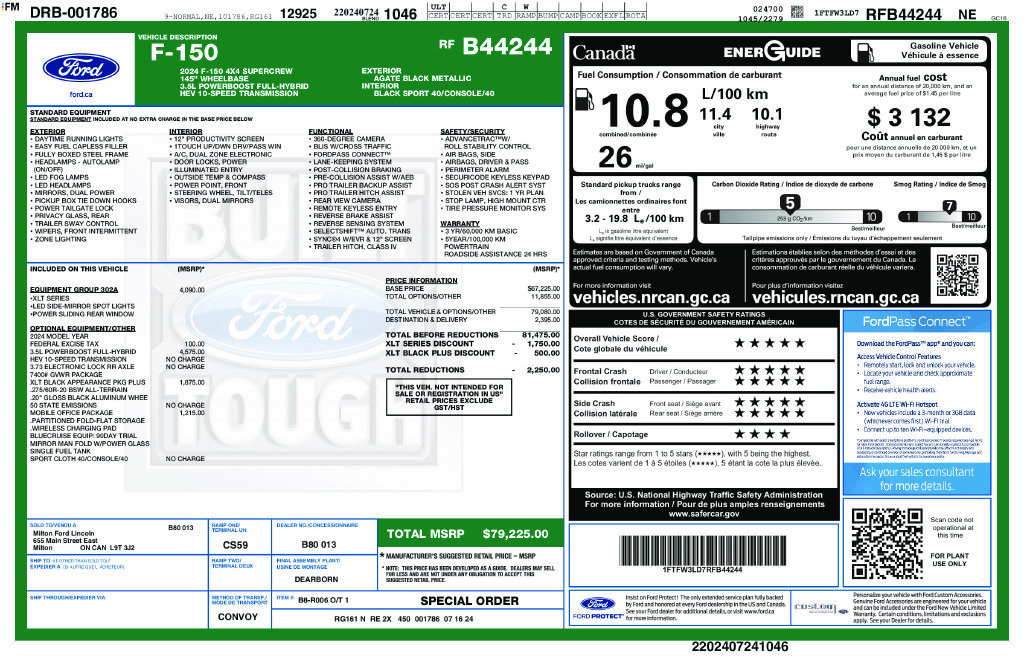 Used 2024 Ford F150 XLT w/ Equipment Group 302A MID AWD/4WD image 13
