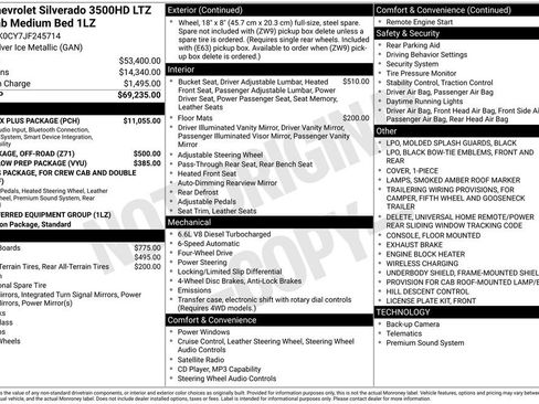 Used 2018 Chevrolet Silverado 3500 LTZ w/ Duramax Plus Package AWD/4WD image 6