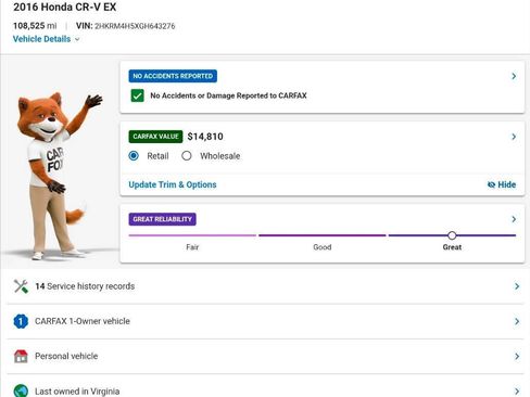 Used 2016 Honda CR-V EX image 3