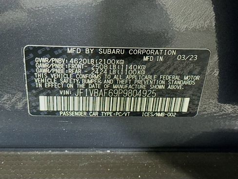 Certified 2023 Subaru WRX Premium AWD/4WD image 35