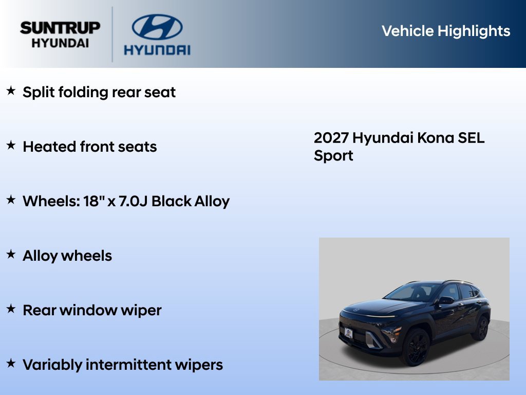 New 2027 Hyundai Kona SEL Sport AWD/4WD image 15