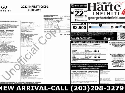 Certified 2023 INFINITI QX60 Luxe w/ Cargo Package image 10