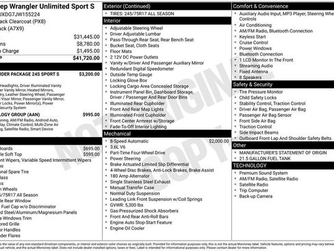 Used 2018 Jeep Wrangler Unlimited Sport S image 17