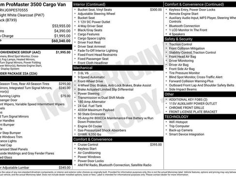Used 2023 RAM ProMaster 3500 w/ Driver Convenience Group image 5