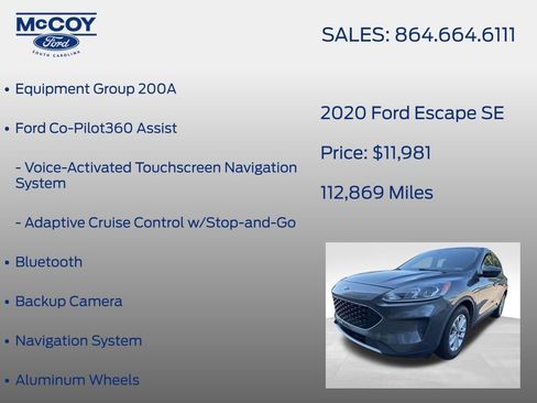 Used 2020 Ford Escape SE FWD image 8