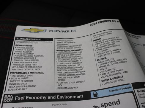 Used 2024 Chevrolet Equinox RS w/ LPO, Floor Liner Package AWD/4WD image 56