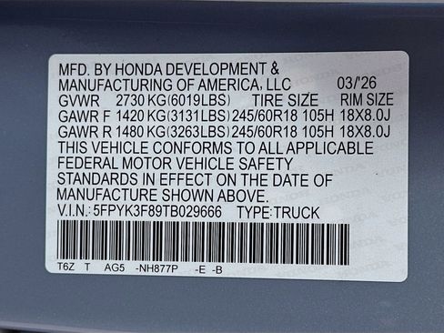 New 2026 Honda Ridgeline Black Edition image 24
