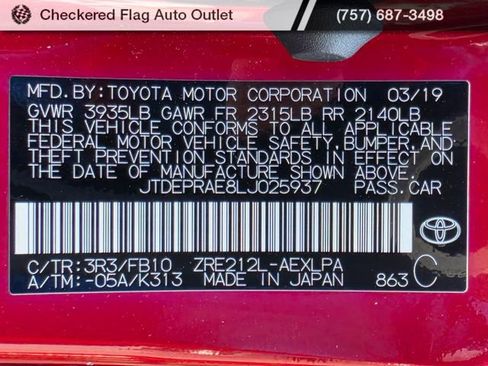 Used 2020 Toyota Corolla LE FWD image 23