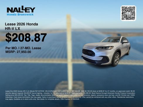 New 2026 Honda HR-V LX image 3