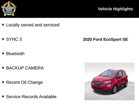 Used 2020 Ford EcoSport SE FWD image 2