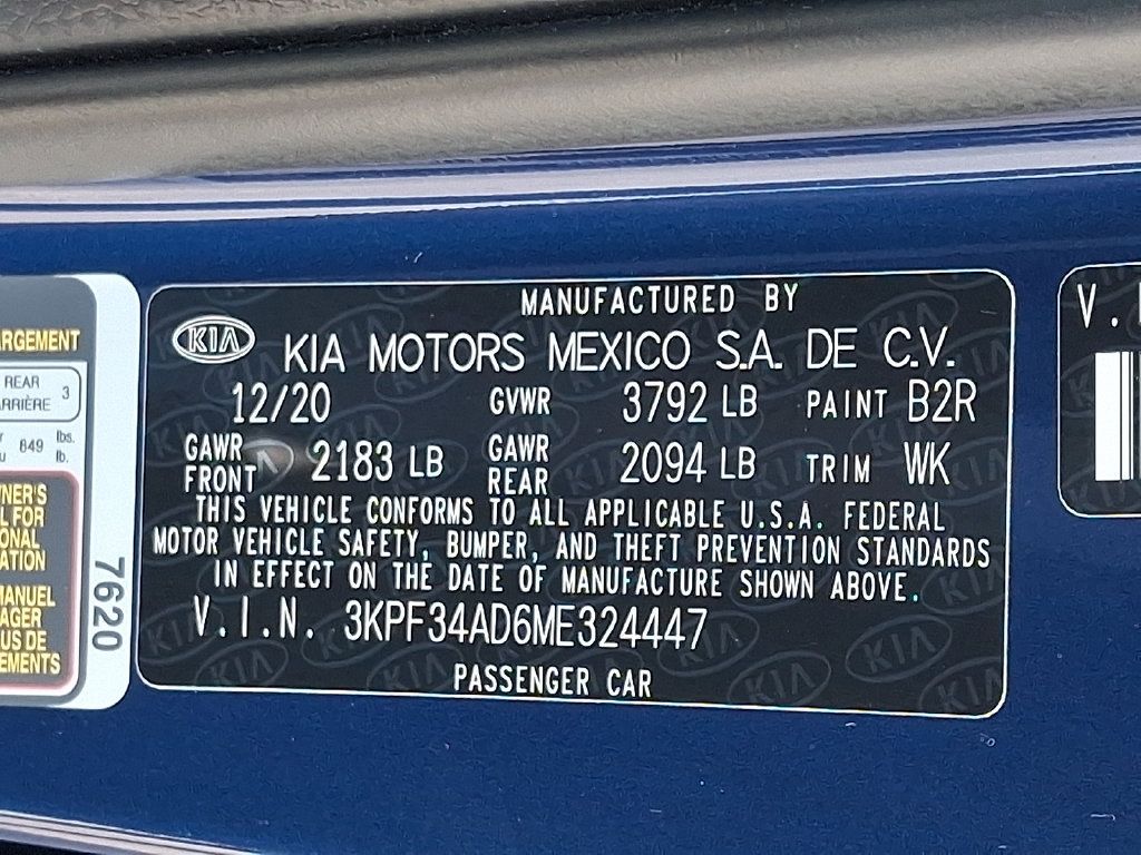 Certified 2021 Kia Forte GT-Line w/ GT-Line Premium Package FWD image 30