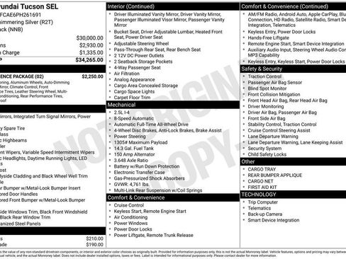 Used 2023 Hyundai Tucson SEL w/ Convenience Package AWD/4WD image 30