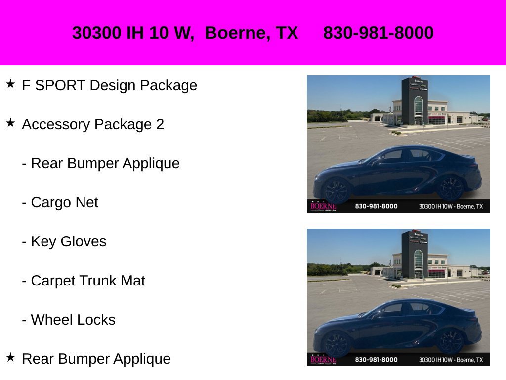 Used 2025 Lexus IS 350 F Sport w/ Accessory Package 2 RWD image 10