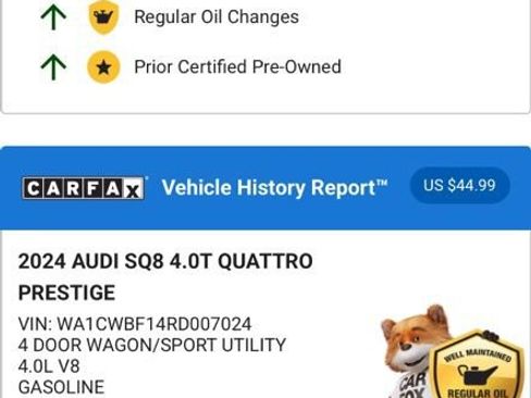 Used 2024 Audi SQ8 Prestige w/ Prestige Package image 4