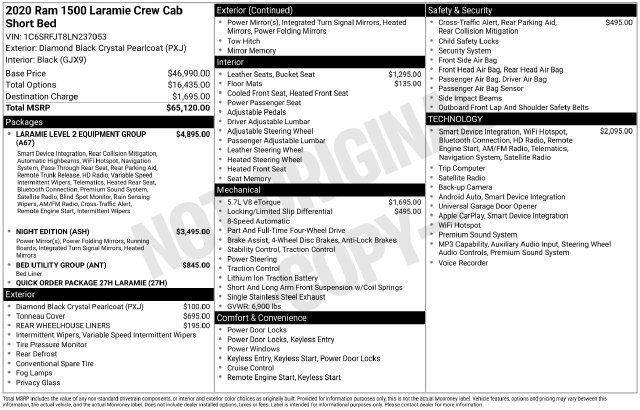 Used 2020 RAM 1500 Laramie AWD/4WD image 2
