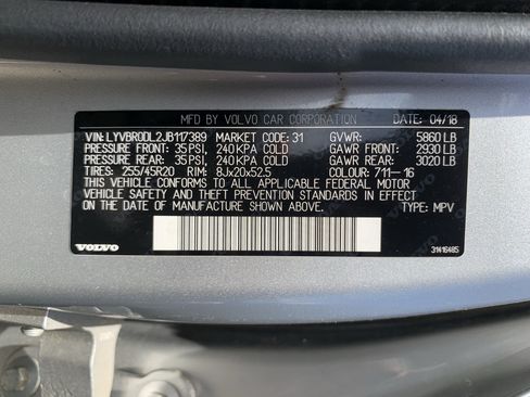 Used 2018 Volvo XC60 T8 Inscription w/ Vision Package AWD/4WD image 36