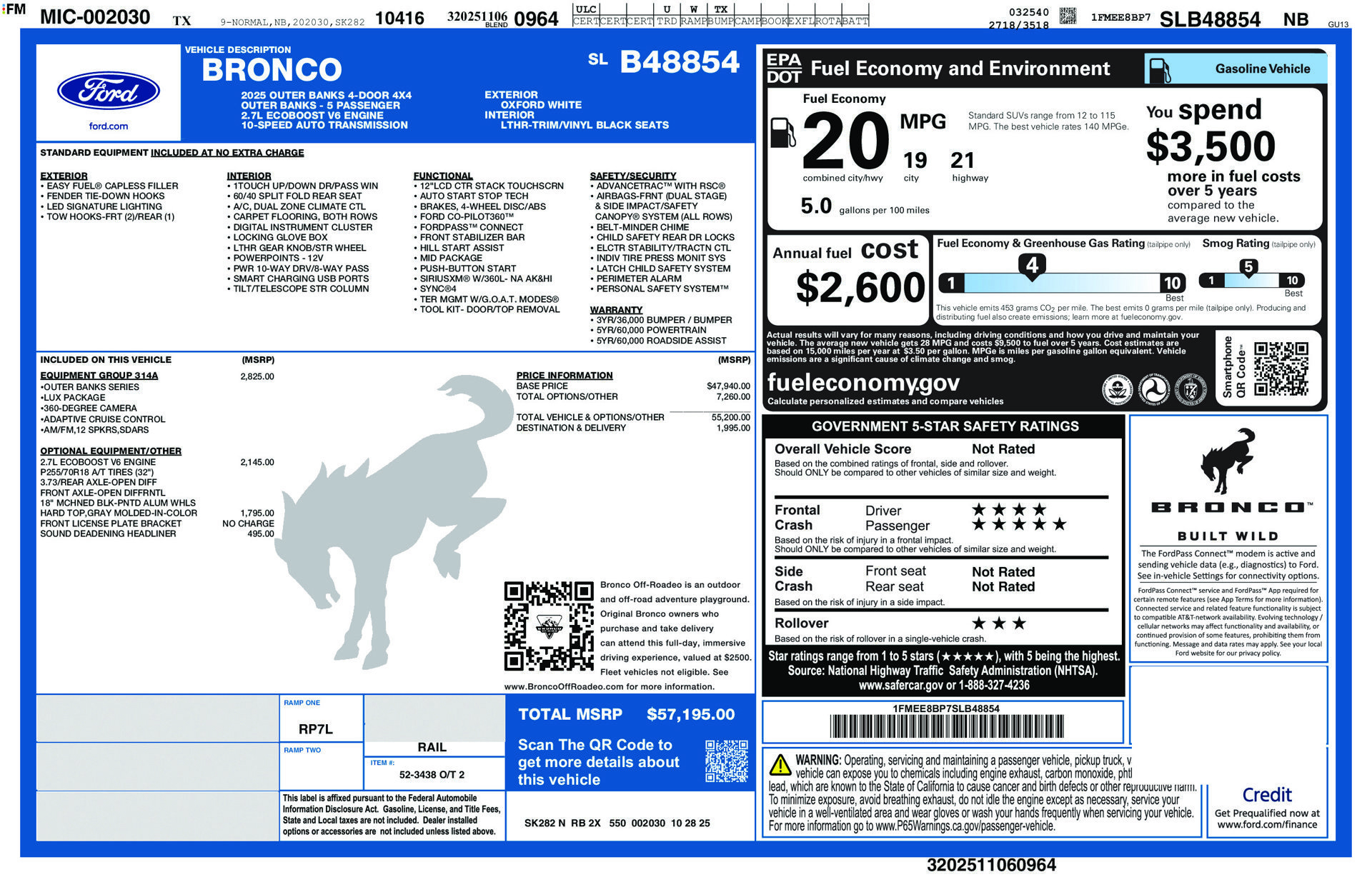 Certified 2025 Ford Bronco Outer Banks AWD/4WD image 29