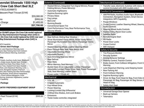 Used 2018 Chevrolet Silverado 1500 High Country AWD/4WD image 5