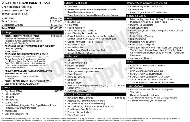Used 2024 GMC Yukon XL Denali w/ Denali Reserve Package AWD/4WD image 5