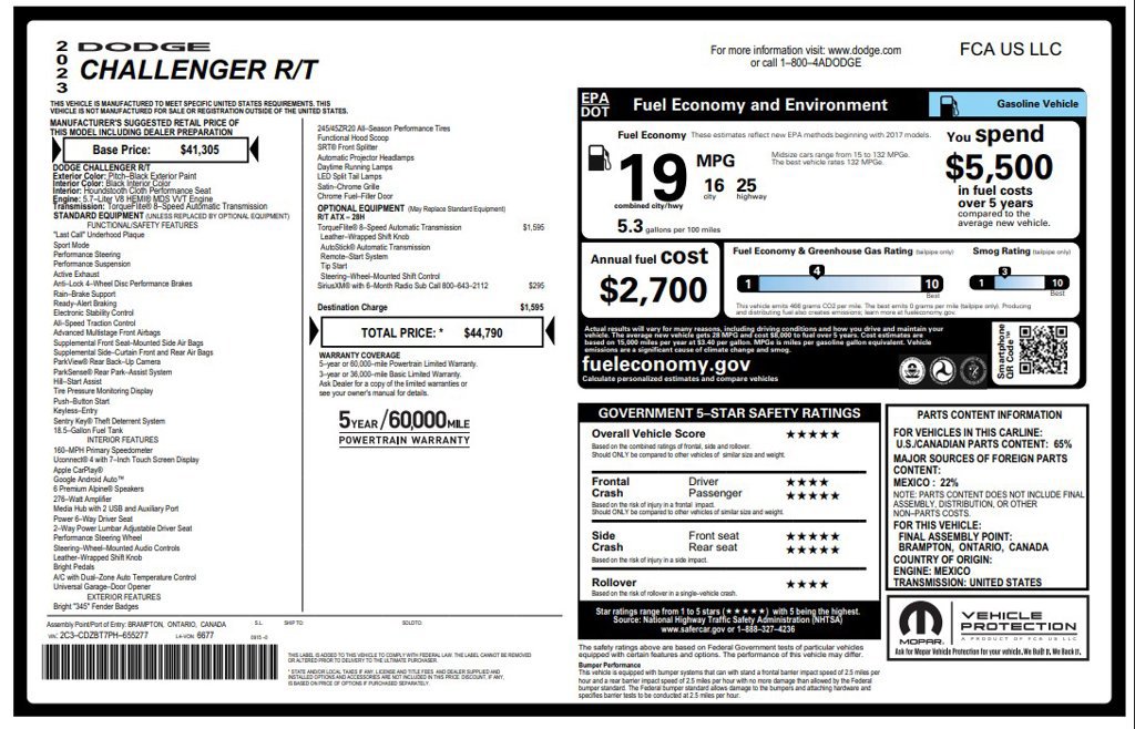 Certified 2023 Dodge Challenger R/T RWD image 4