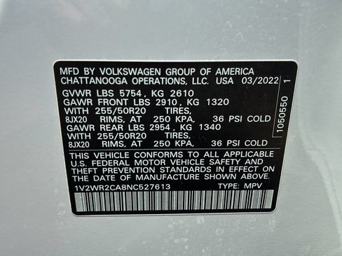 Used 2022 Volkswagen Atlas SE FWD image 34