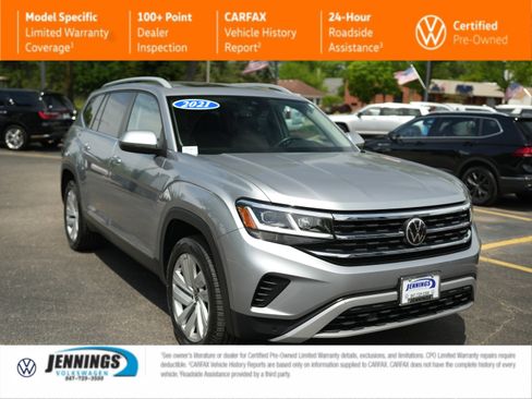 Certified 2021 Volkswagen Atlas SEL AWD/4WD image 1