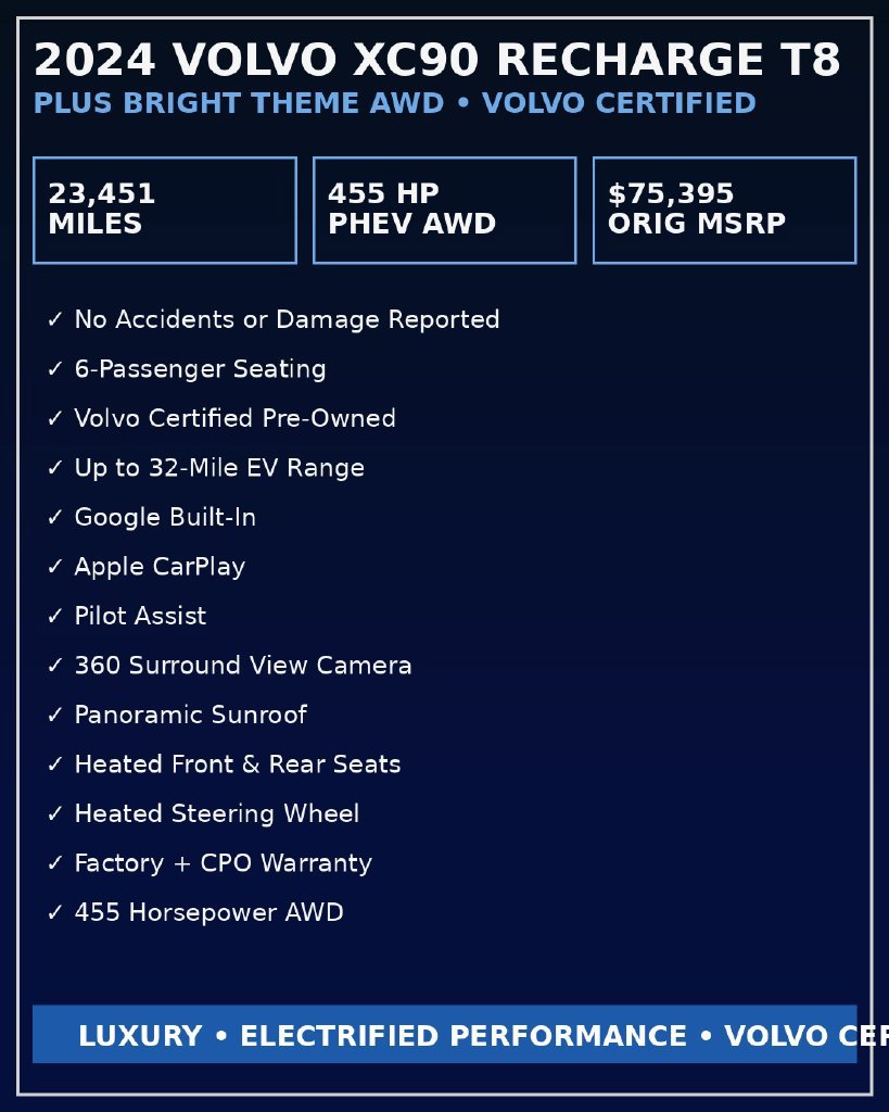 Certified 2024 Volvo XC90 T8 Plus AWD/4WD image 2