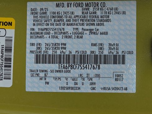 New 2025 Ford Mustang GT Premium image 28