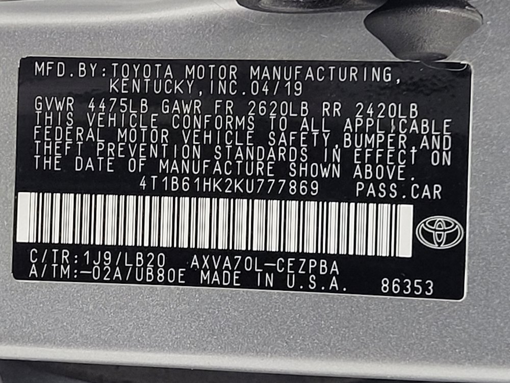 Used 2019 Toyota Camry XSE FWD image 33